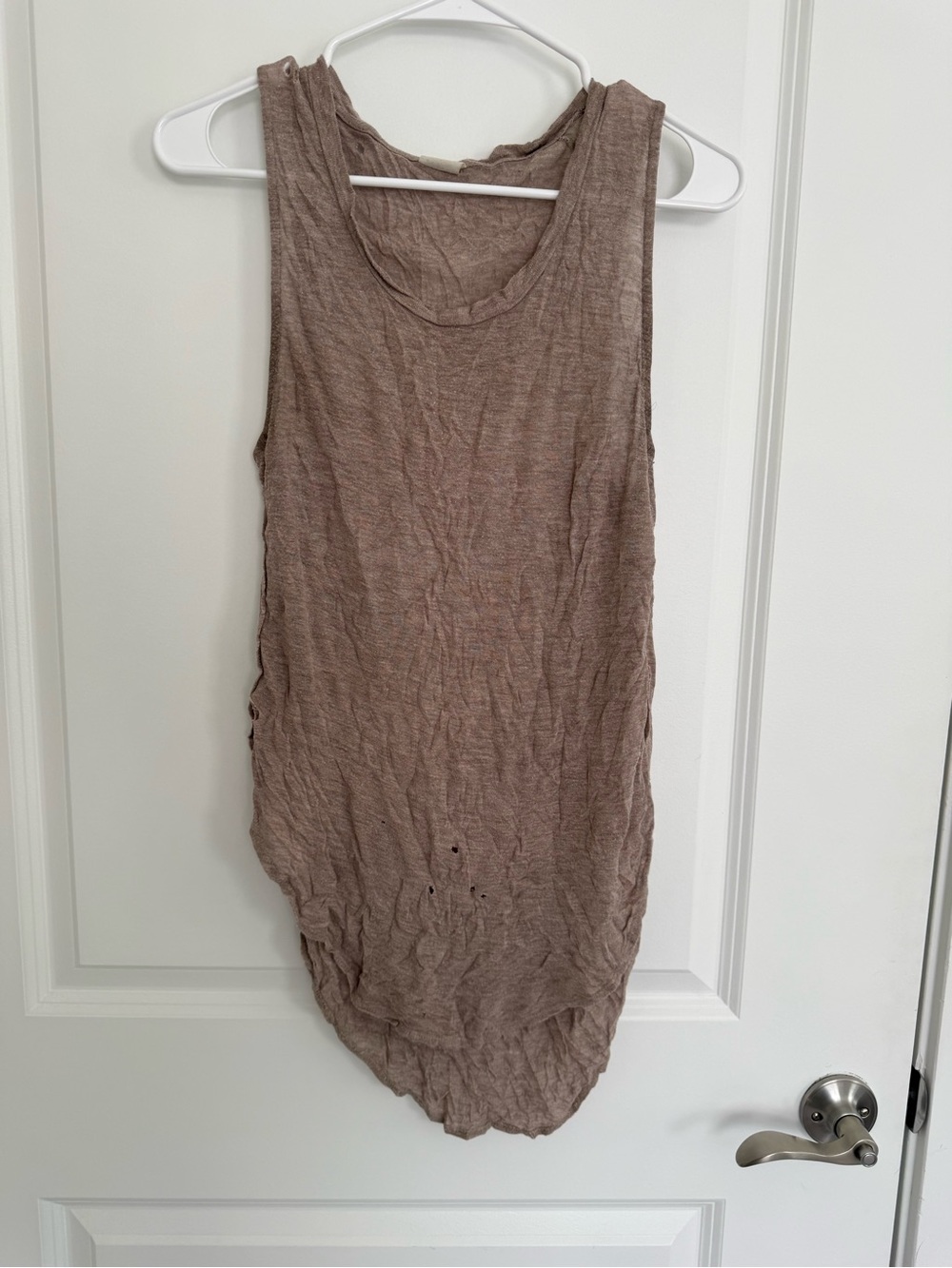 Tresics Washed Taupe Sleeveless Tank Top